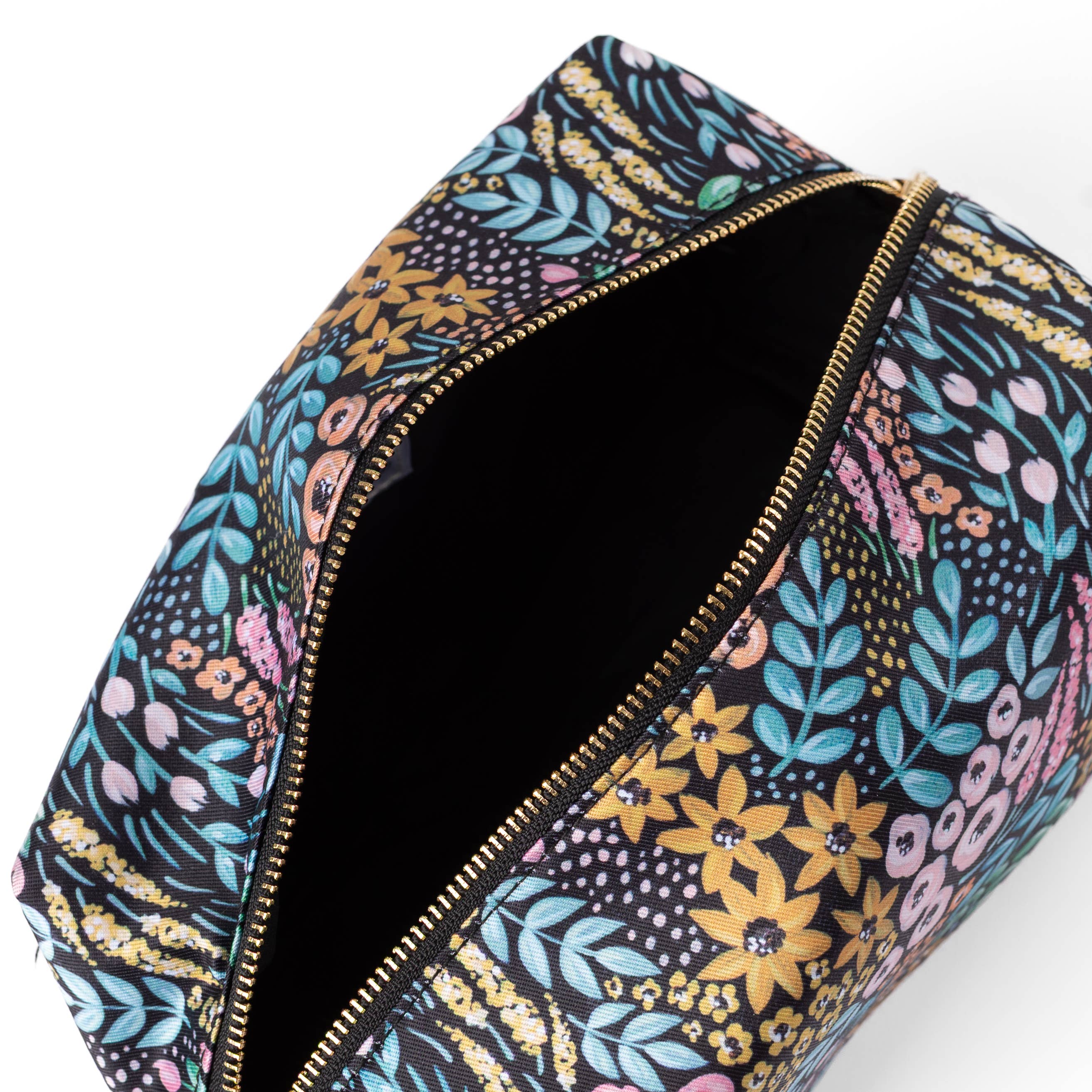 Black Floral Pencil Pouch | Compact, Stylish & Built for Creativity - Image 4