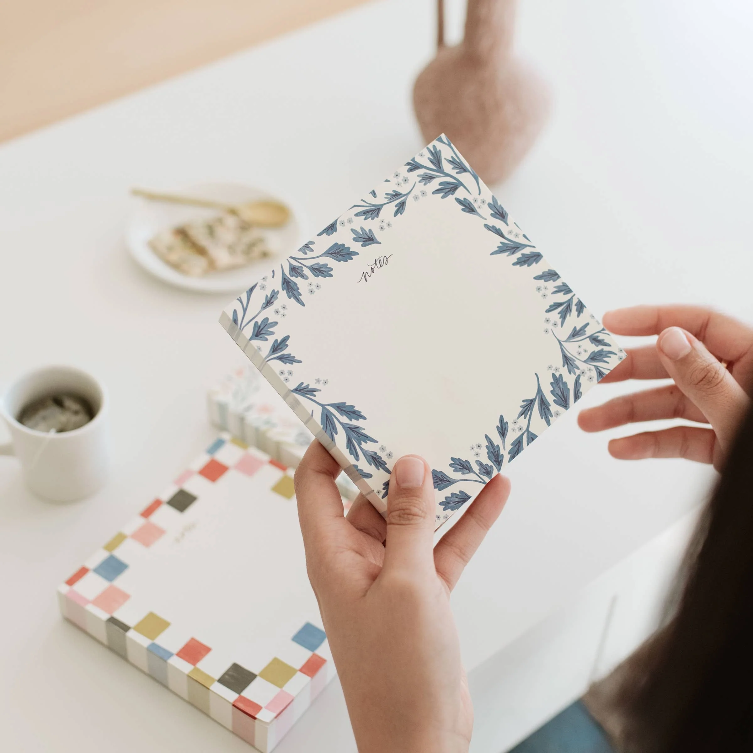 Ramona & Ruth | Blue Vines Block Notepad - Image 3