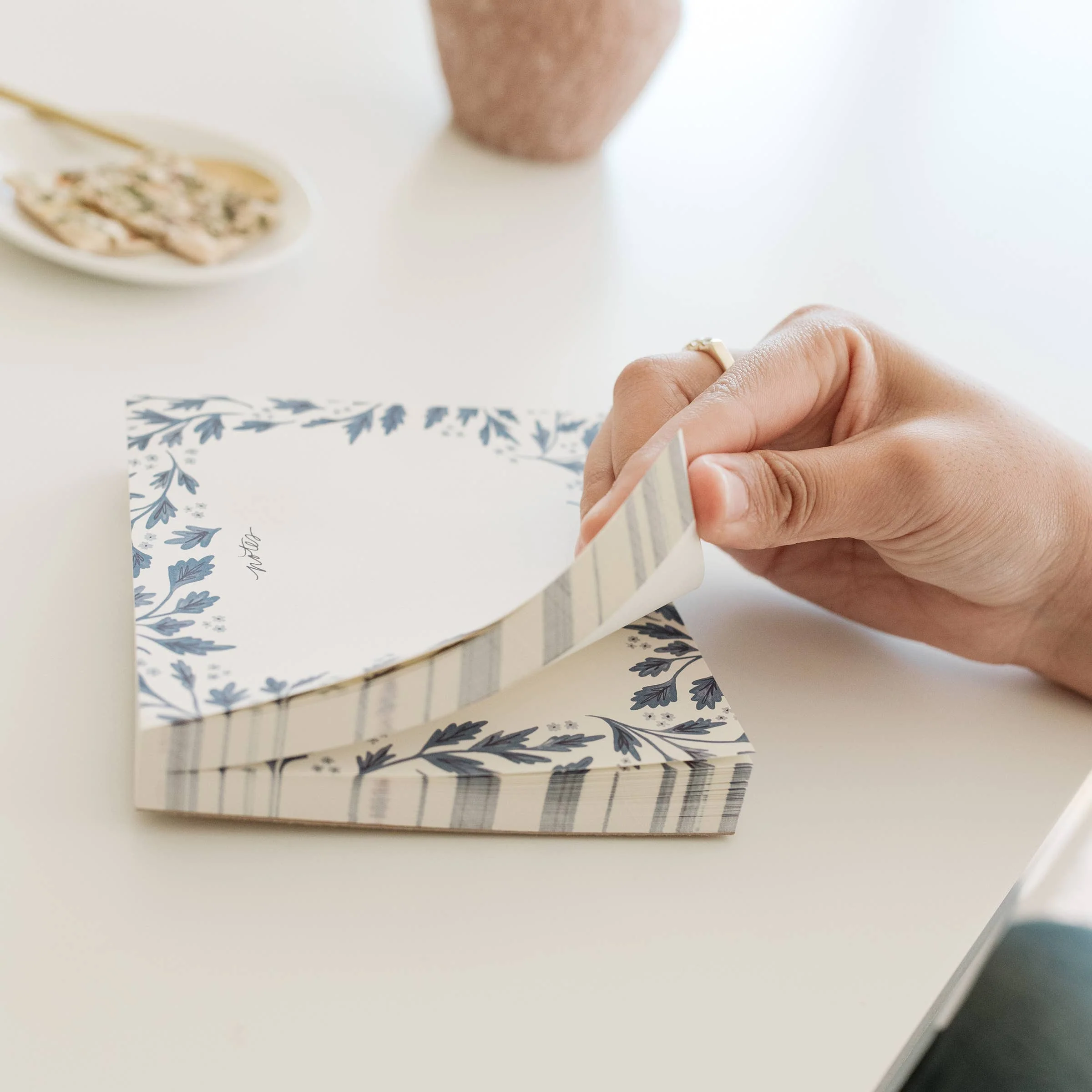 Ramona & Ruth | Blue Vines Block Notepad - Image 4
