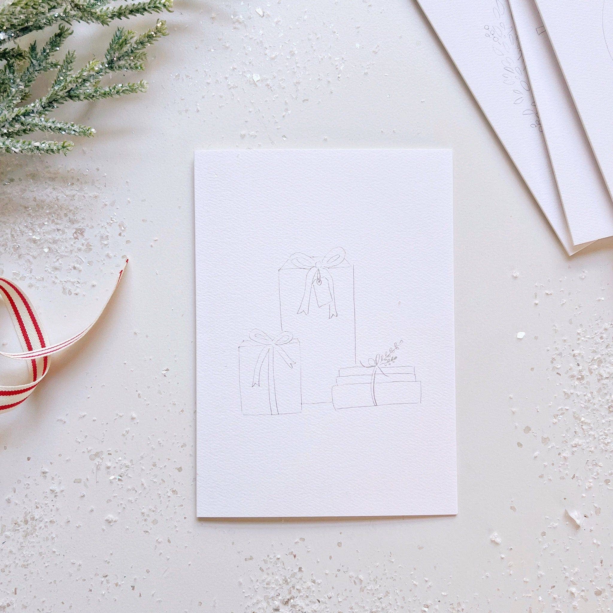 emily lex studio | Christmas Cheer Paintable Notecard - Image 11