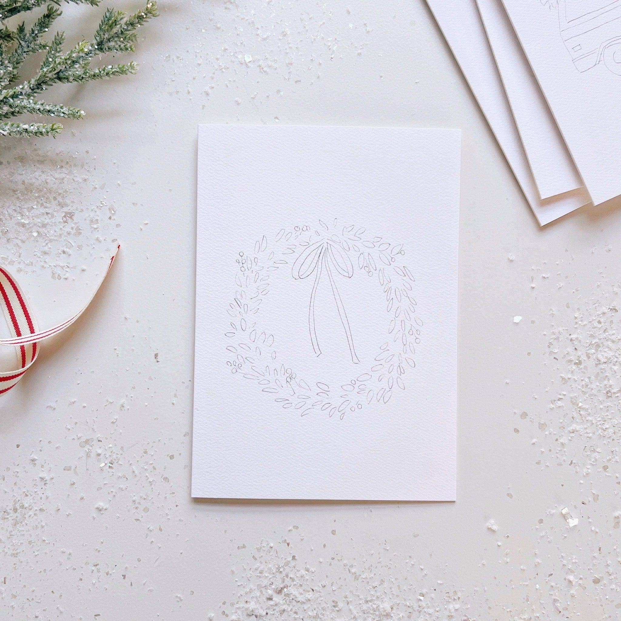 emily lex studio | Christmas Cheer Paintable Notecard - Image 14