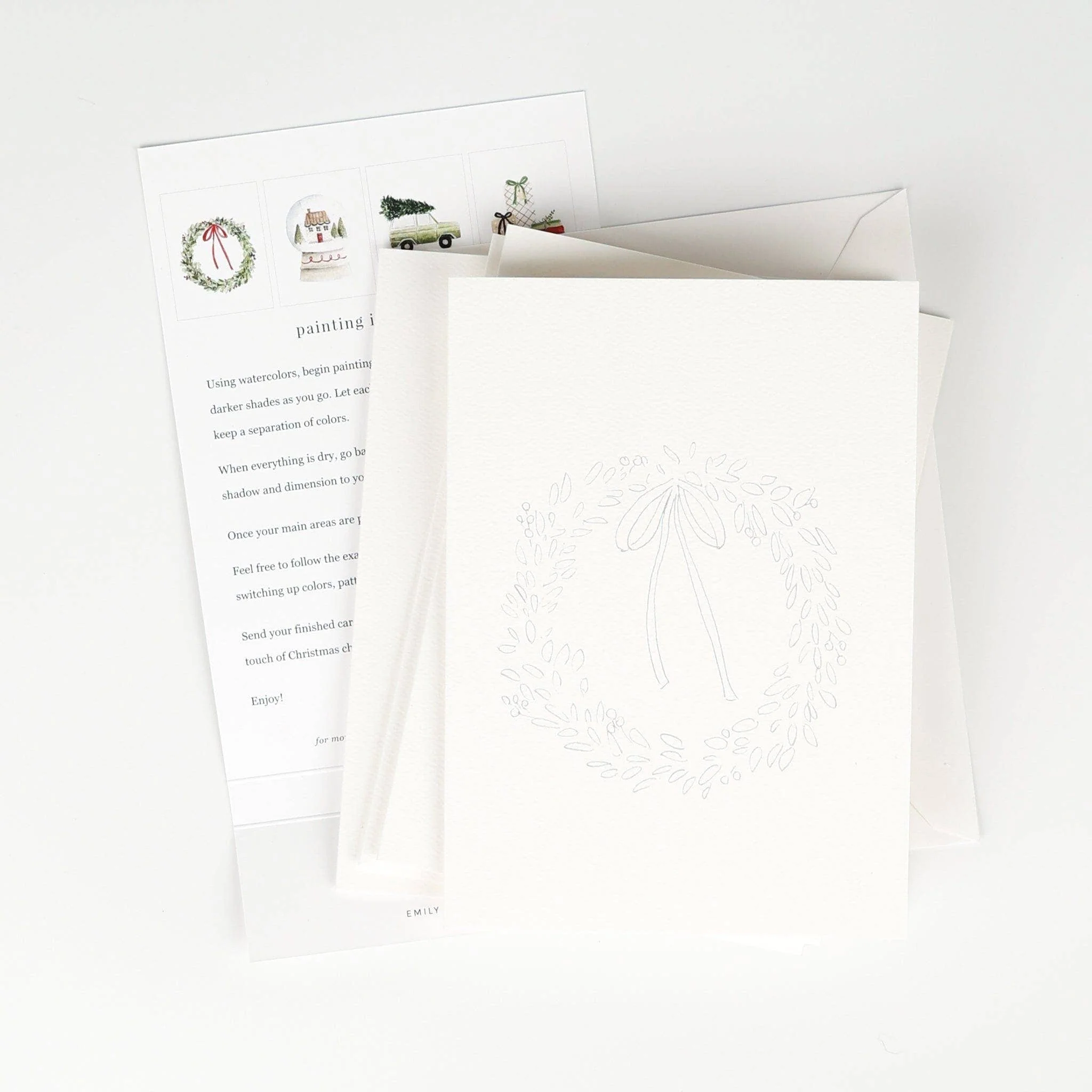 emily lex studio | Christmas Cheer Paintable Notecard - Image 3