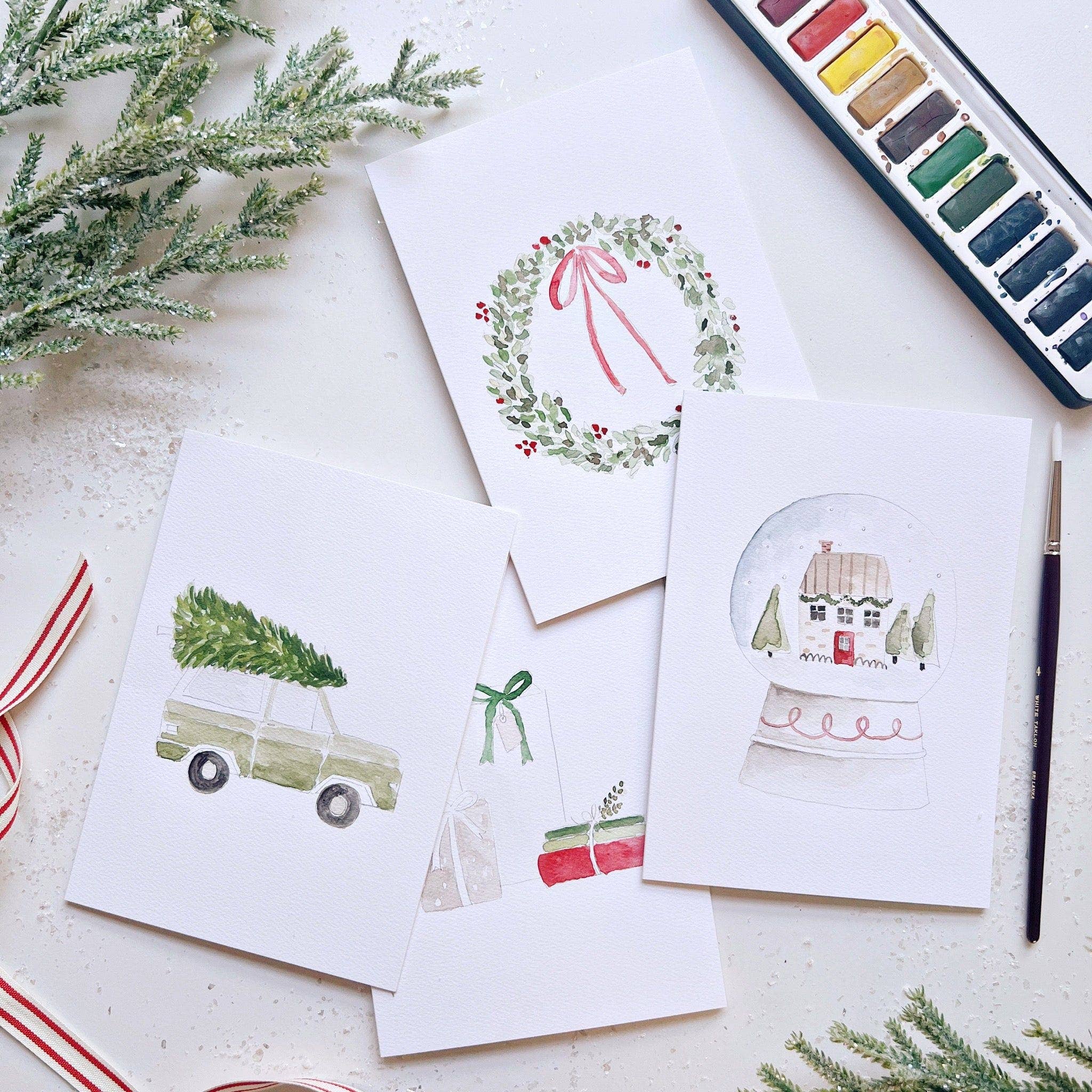 emily lex studio | Christmas Cheer Paintable Notecard - Image 4