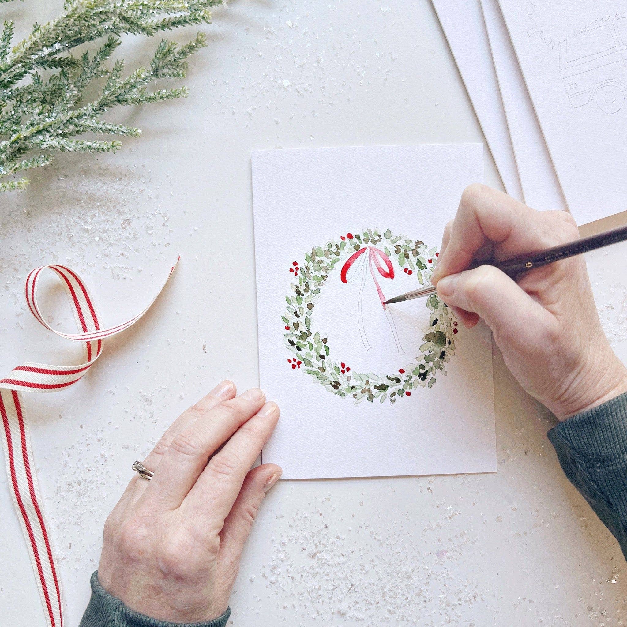 emily lex studio | Christmas Cheer Paintable Notecard - Image 6