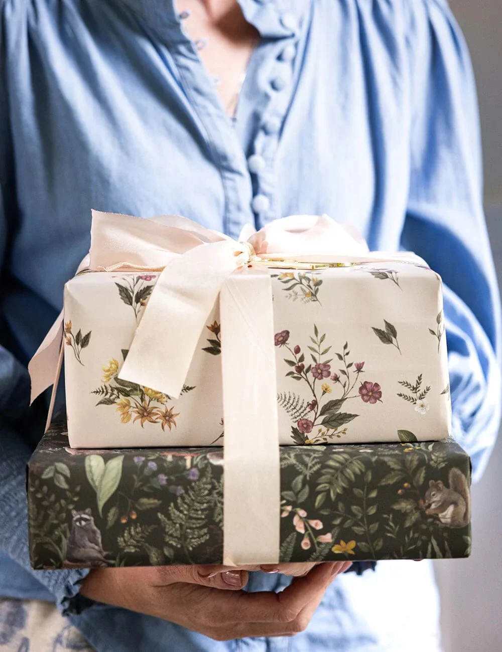 Gift Wrap Sheets | Dainty Blooms/Forest Friends (5) - Image 3