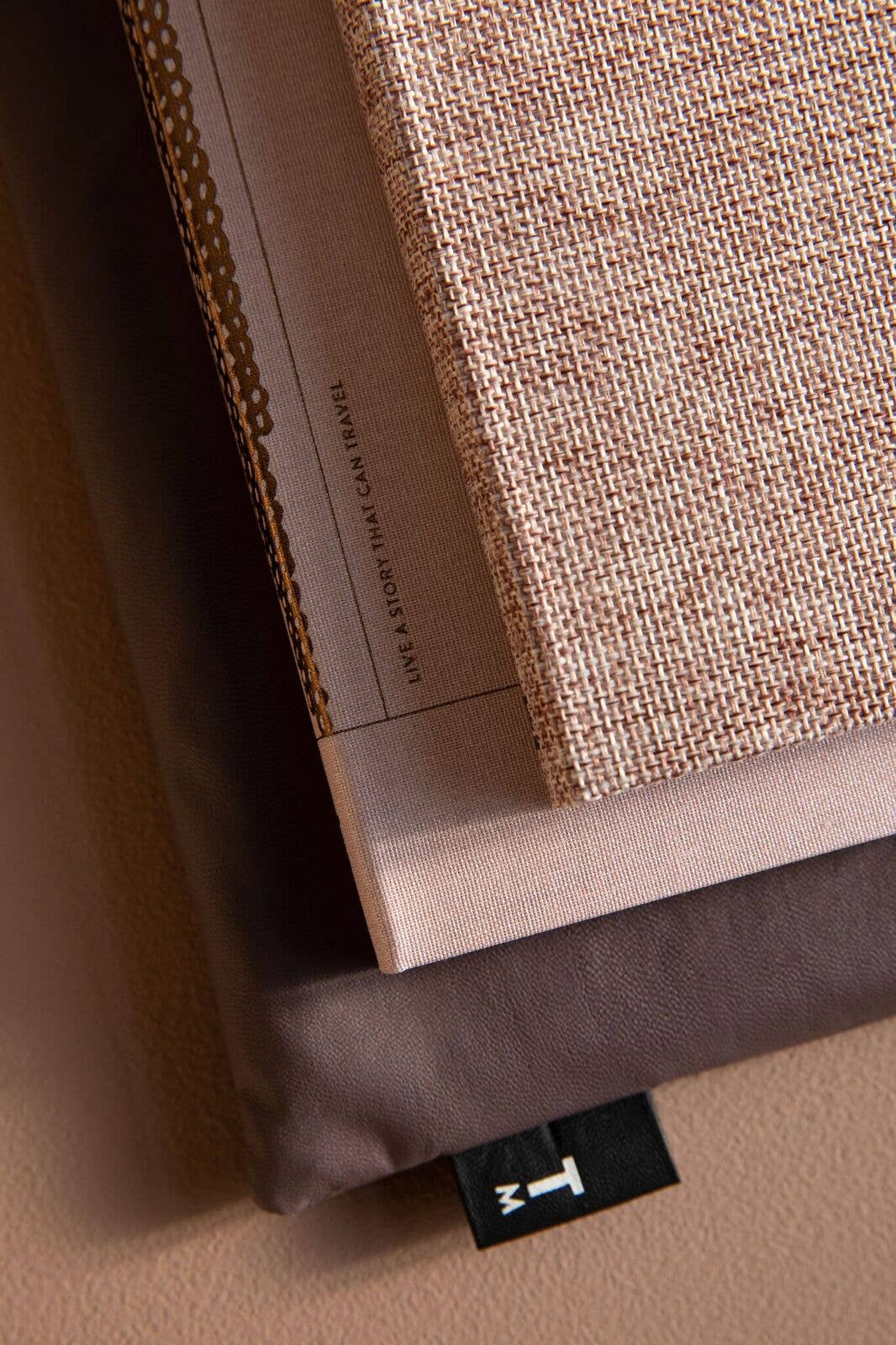 Linen notebook B5 - Pale Rose - Image 3