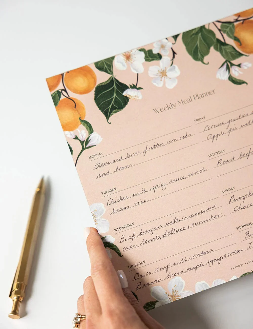 MEAL PLANNER NOTEPAD - PEACHES - Image 3