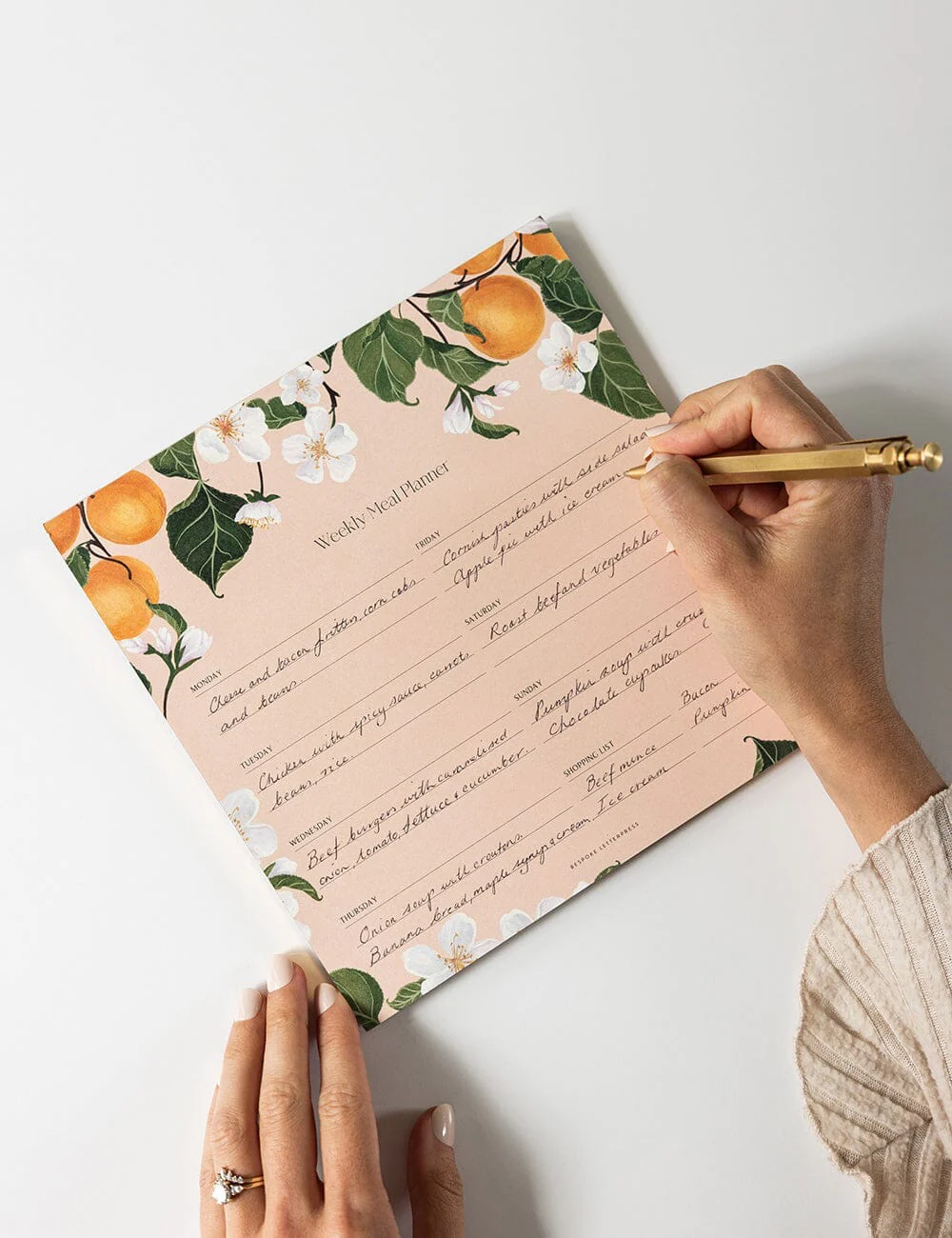 MEAL PLANNER NOTEPAD - PEACHES - Image 6