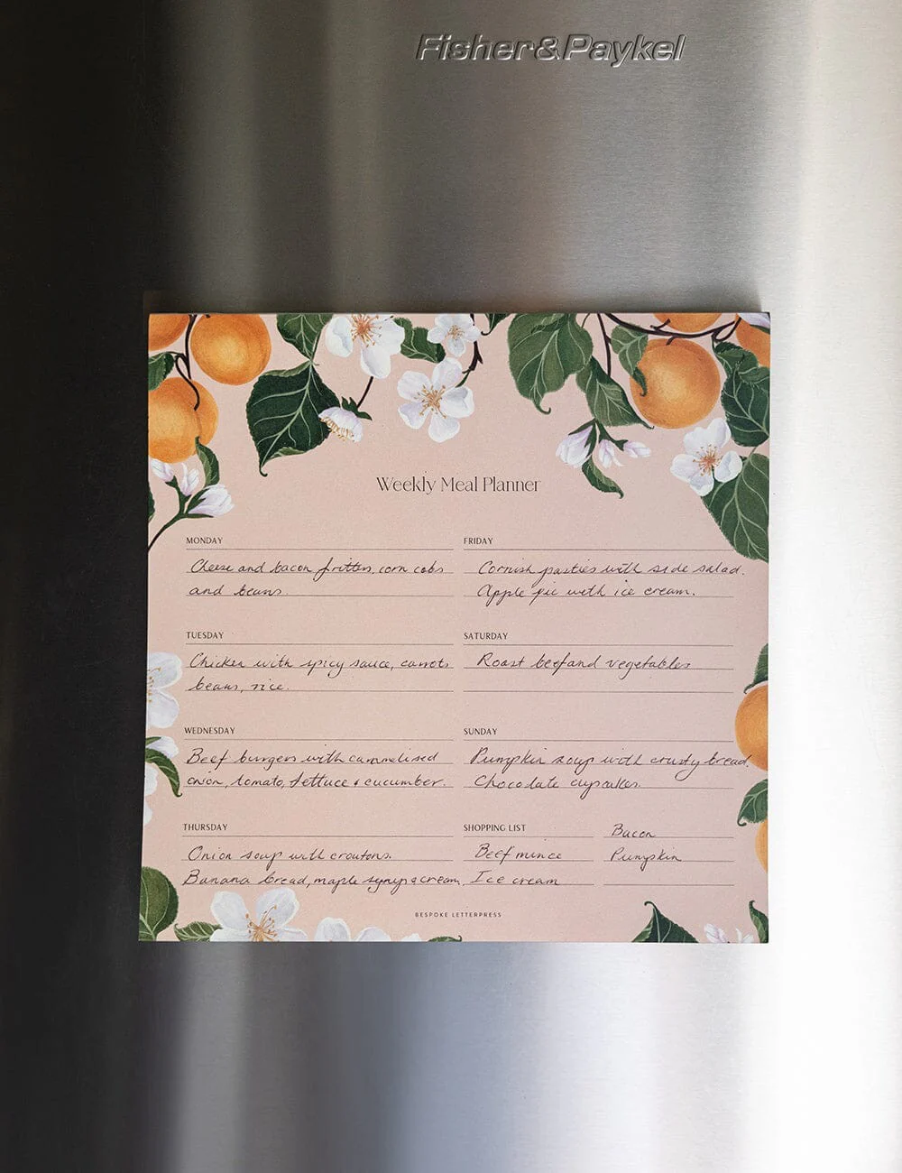 MEAL PLANNER NOTEPAD - PEACHES - Image 8